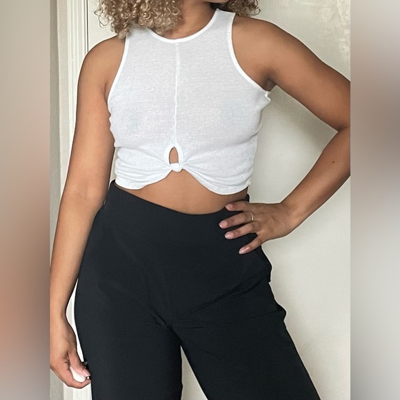 Bozzolo White Ribbed Tank - Picture 2 of 4